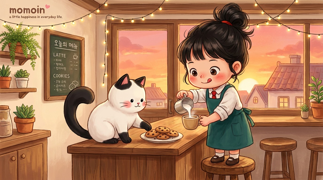 새 이야기 — 모모인 카페의 저녁, 후후와 모모